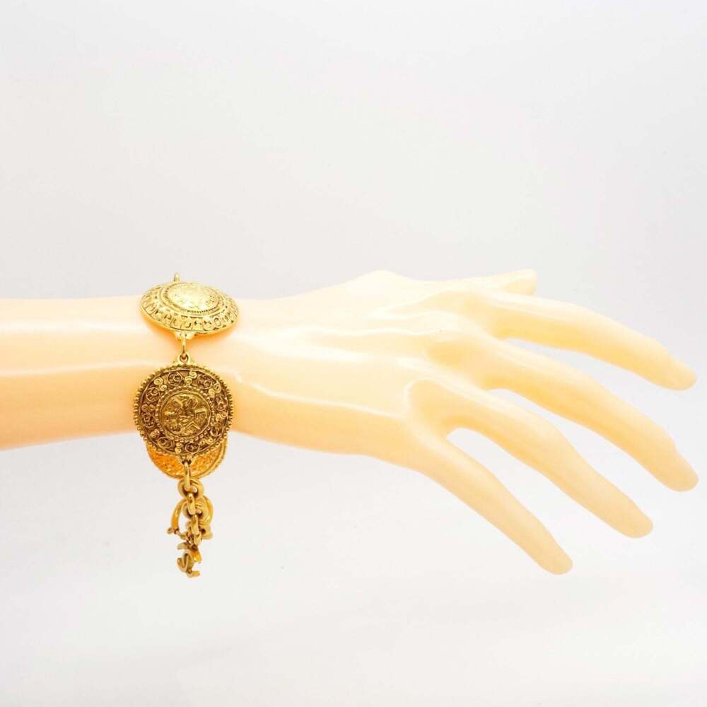 CHANEL Gold Logo Charm Bracelet - Picture 6 of 11